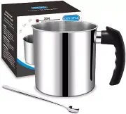 Candle Making Pouring Pot, DINGPAI 44Oz Double Boiler Wax Melting Pot, 1Pc Spoon