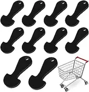 Xinghonyac 10 Pcs Shopping Trolley Tokens Key, Shopping Trolley Release Key, Coin Trolley Unlock Release Key, Trolley Remover Keyring for Grocery Shopping Carts
