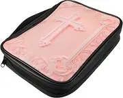 Amosfun Classic Vintage Bible Cover with Ample Storage Book Sleeve for Protecting Bible Notebooks and Accessories for Home Church and Travel