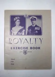 VINTAGE - ROYALTY EXERCISE BOOK - QUEEN ELIZABETH II - LION BRAND - NEAR MINT