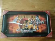 Firefighter Quartz Wall Clock In Box Brand New! Made in USA! Hang or Stand