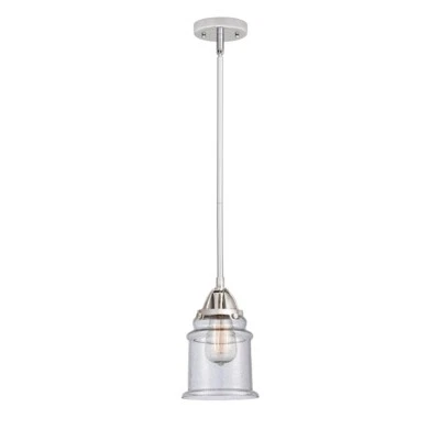 Innovations Canton 1 Light 6" Mini Pendant, PC/Seeded - 288-1S-PC-G184