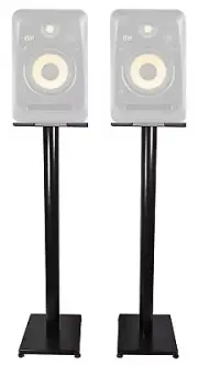 Rockville 37” Black Steel Studio Monitor Speaker Stands For KRK V4 S4 Monitors
