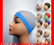 2X woman lady girl fashion Beanie Costume dust stocking wig cap Weave Weft 2pc