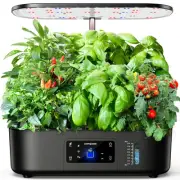 Hydroponics Growing System Kit Indoor Herb Garden with Grow Light 12 Pods, wi...