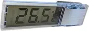 CHILDWEET LED Fish Tank Thermometer Sucker Type Temperature Measuring Tool for Aquariums Display Compact Design Accurate Readings Silver
