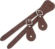 EXAOMBLE 2pcs Adjustable Boot Straps for Men and Women Pu Accessories for Boots for Riding Competitions and Outdoor Activities Brown