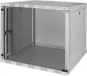 LogiLink Eco Wall Cabinet 6HE (400 mm) Flat Pack (unmounted), 48.26 cm (19 Inches), Grey