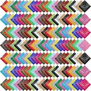 [Panitay] 500 Pcs Paisley Bandanas Colorful Cowboy Bandanas Scarf Unisex Assorted Color Bandanas for Women Men Boy Girls, Lovely Color, One Size