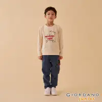 在飛比找Yahoo奇摩購物中心優惠-GIORDANO 童裝樂器印花長袖T恤 - 51 納瓦白
