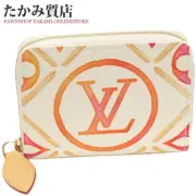Louis Vuitton Zippy Coin Purse Wallet By The Pool Coral M83658 Used From Japan