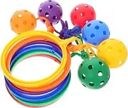 INOOMP Jumping Ring Toy for Boys and Girls 6pcs Skip Ball Leg Toy Ankle Skip Ball and Girls
