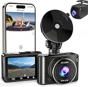 Dash Cam Front and Rear, 4K GPS Wifi Car Camera Dash Cam, Dual Lens Dashcam Front and Rear Camera with 170° Wide Angle, Night Vision, 2in Screen, Loop Recording, Wireless Dash Cams for Cars (128GB)