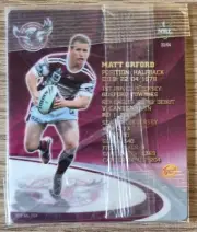 NRL Samboy Footy Frames Tazo ~ Matt Orford ~ Manly Warringah Sea Eagles ~ 22/64