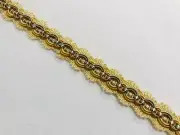 HOULES AMBER SKY ON VANILLA "MONTESPAHN GIMP" FRENCH PASSEMENTERIE BRAID TRIM