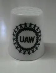 Up4Bid United Auto Workers Union Collectible Porcelain Thimble