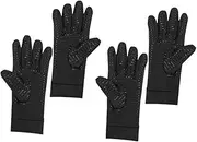 [Totority] Men's Non-Slip Cycling Gloves Full Finger Elastic Outdoor Gloves Sports Fitness Hand Compression