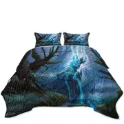 Magical Swamp Fantasy Art Coverlet
