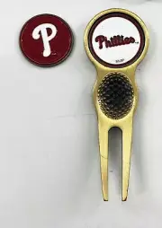 MLB Golf Divot Repair Tool Bronze w/ Ballmark Philadelphia Phillies