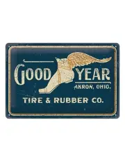 [NOSTALGIC ART] Goodyear Wing Foot Long Medium Sign 20x30cm in Blue