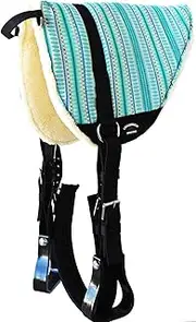 CHALLENGER Horse Saddle PAD Western Fleece Padded Bareback w/Stirrups 39RT10