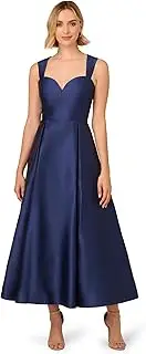[Adrianna Papell] Women's Sweetheart Mikado Ankle Dress