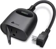 Outdoor Smart Plug, Smart Home Wi-Fi Outlet Timer, Max Load 15A/1875W, IP64