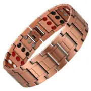 Largest Big Pure Copper Magnetic Bracelet 4 Elements Arthritis Pain Relief Power
