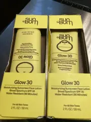 2 PACKS Sun Bum Glow 30 Moisturizing Sunscreen Face Lotion SPF 30 2 fl oz X 3/25