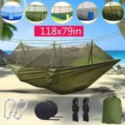 Camping Double Hammock with Mosquito Net Nylon Tent Hanging Bed Air Swing Chair