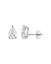 Bloomingdale's Fine Collection Certified Lab Grown Pear Shaped Diamond Stud Earrings in 18K White Gold, 2.0 tcw