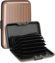 [YOKONICO] Aluminum Credit Card Holder - RFID Blocking, Slim & Stylish, Secure Metal Wallet with 8 Slots ID Case Travel Wallet for Men and Women - Compact and Lightweight Card Organizer