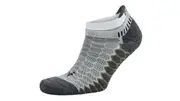 Balega Silver Performance Runner No Show Unisex Running Socks - White/Grey - L