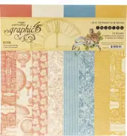Graphic 45 Imagine 12 x 12 inches 16 Double Sided Patterns & Solids Pad Dream