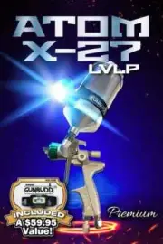 ATOM X27 LVLP Auto Spray Gun W/ Regulator & Nozzle Tip Kits w/ FREE GUNBUDD!