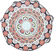 BIUDECO Handheld Tambourine Drum Musical Instrument for Fun Learning Safe Percussion for Adults for Music Exploration and Development