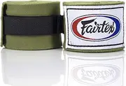 Fairtex HW2 Elastic Cotton Handwraps, 120' and 180" Full Length Hand Wraps-Many Colors (Olive Green, 180")