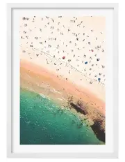 [Profile Australia] Australian Made Coogee Beach Life Art Print A1 in White Frame
