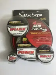 Rockford Fosgate RFK4X 4 AWG Gauge Complete Amplifier Installation Kit Sealed