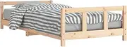 vidaXL Solid Pinewood Bed Frame for Kids - Timeless Design, Low-to-The-Ground, Sturdy Slats - Brown Natural - 90x190 cm Compatible