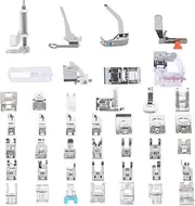 Sewing Machine Presser Feet Set 42 Pcs for Brother, Babylock, Singer, Janome, Elna, Toyota, New Home, Simplicity, Necchi, Kenmore, and White Low Shank Sewing Machines