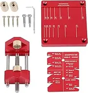 Honing Guide Tool Aluminum Alloy Chisel Sharpening Jig Adjustable Woodworking Sharpener Bracket Angle Fixture Wood Chisel Sharpening Holder for 5/32inch-3inch Chisel(Gules)