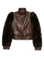 [ChloÉ] ChloÉ-Giacca Corta A Collo Alto In Pelle-Donna 40 FR