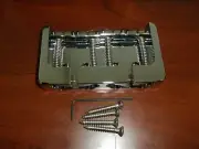 NEW - Hipshot 4-String B Style Brass Bass Bridge .750" String Spacing, CHROME
