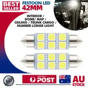 FOR FORD BA BF FALCON XR6 XR8 TURBO G6E FPV SEDAN UTE 6 LED 42mm LED LIGHT X2