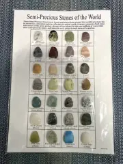 SEMI-PRECIOUS STONES OF THE WORLD - 28 STONE SAMPLES - AGATE JASPER JADE