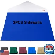 JANCANOPY Blue SunWall for 10x10 Slant Leg Pop Up Canopy,3 Pack Sidewalls Onl