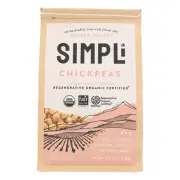Simpli Chickpeas Regenerative Organic 12.0 oz (Pack of 8)