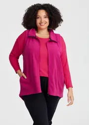 [Taking Shape] Taking Shape Polar Fleece Vest Size 16 in Cerise Pink - Plus Size Women's Clothing Cerise Pink
