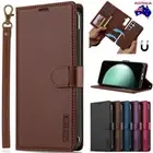 Removable Leather Wallet Case For Samsung S25 S24 S23 S22 Ultra Plus S21 S20 FE